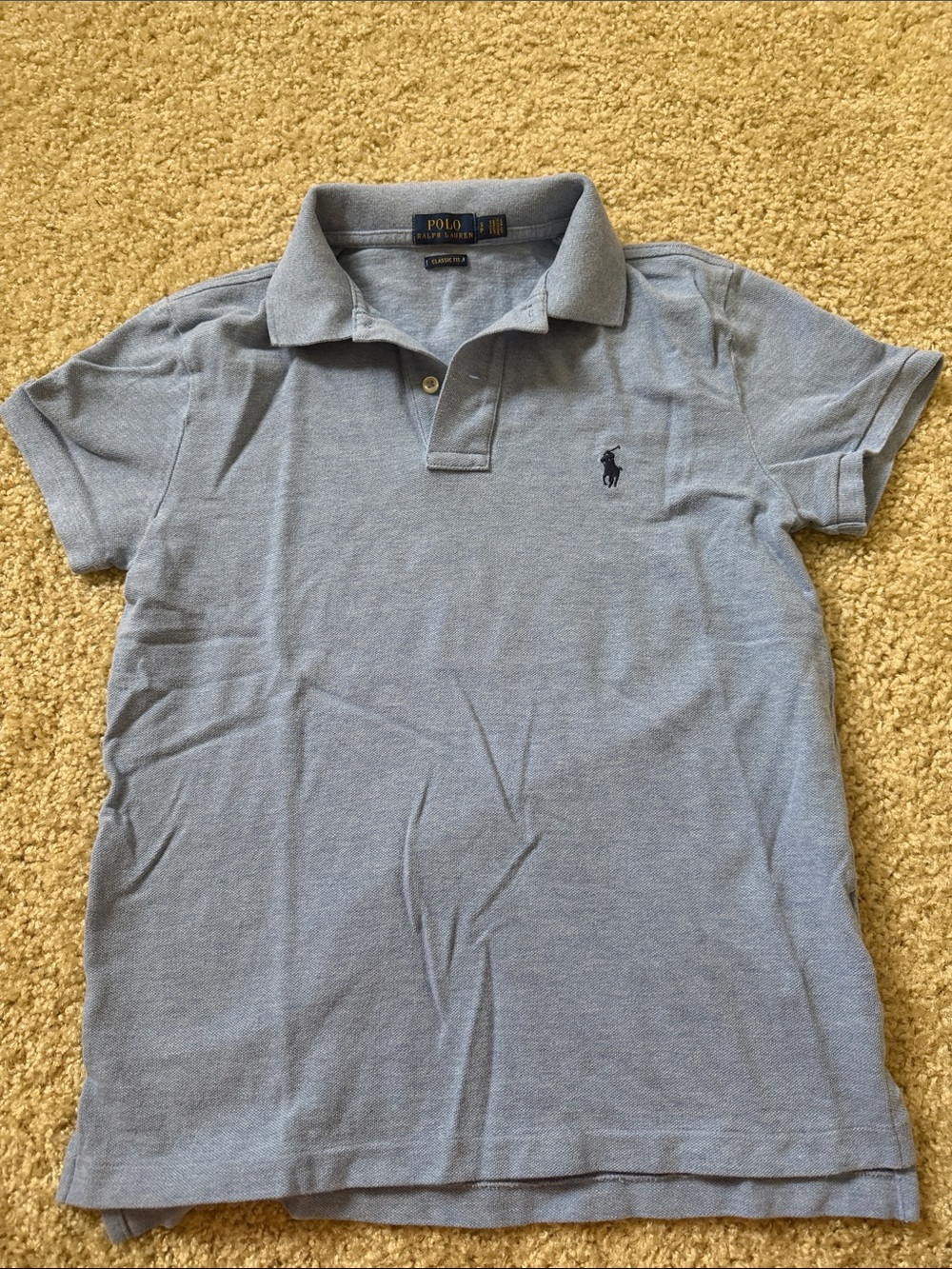 Ralph Lauren Light Blue Polo with Navy Pony